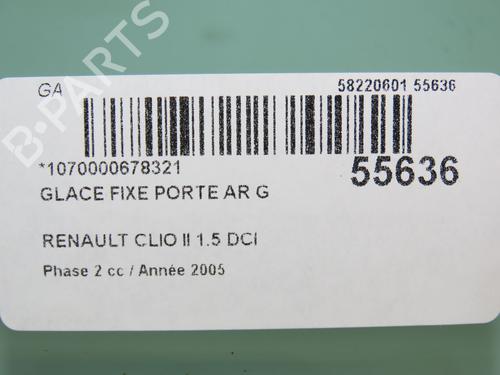 Panel rute bak venstre RENAULT CLIO II (BB_, CB_) 1.5 dCi (B/C2J) (68 hp) 30117116