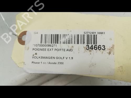 Front right exterior door handle VW GOLF V (1K1) 1.9 TDI | BP9596509C129