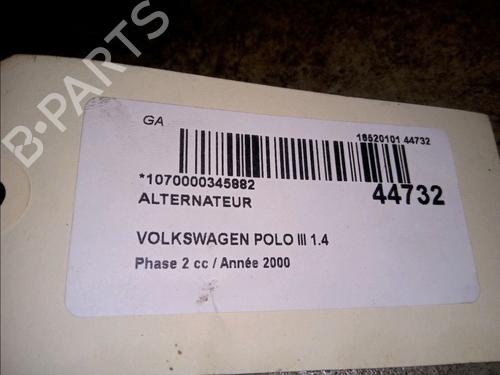 Used Alternator VW POLO (6N2) 1.4 (60 hp) 9821674