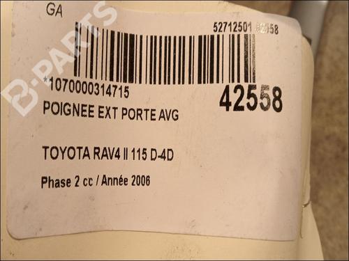 Venstre foran utvendig håndtak TOYOTA RAV 4 II (_A2_) 2.0 D 4WD (CLA20_, CLA21_, CLA20R, CLA21R) | BP9617773C128 