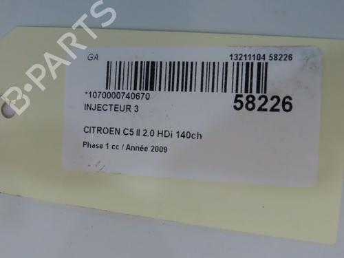 Used Injector Injector CITROËN C5 III (RD_) 2.0 HDi 140 (RDRHF8, RDRHFA, RDRHA8, RDRHAJ) (140 hp) 36444314 36444314