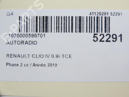 Radio RENAULT CLIO IV (BH_) 0.9 TCe 90 (BHNF, BHMA, BHMH, BHJK, BHJR) | BP26383610E6