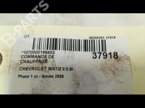 Climate control CHEVROLET MATIZ (M200, M250) 0.8 | BP9603805I5 