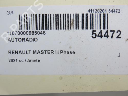 Radio RENAULT MASTER III Van (FV) 2.3 dCi 180 FWD (FV04, FV07) | BP30630868E6 - Image 8