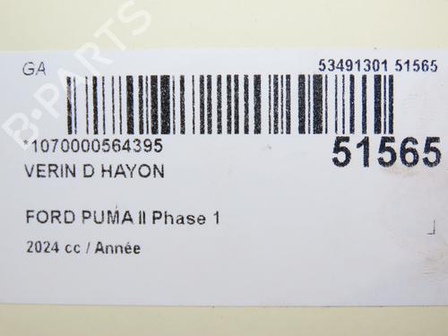 Gassdemper Bakluke FORD PUMA (J2K, CF7) 1.0 Flexifuel (125 hp) 28832276