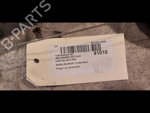 Used Rear left window mechanism DACIA DUSTER (HS_) 1.5 dCi (86 hp) 9610593