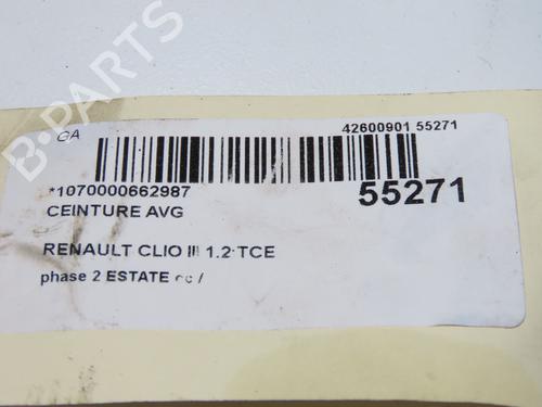 Veiligheidsgordel links voor RENAULT CLIO III Grandtour (KR0/1_) 1.2 16V (103 hp) 31284236