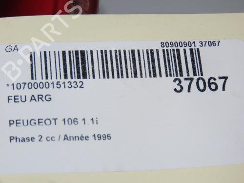 Used Left taillight Left taillight PEUGEOT 106 I (1A, 1C) 1.1 (60 hp) 33059487 33059487