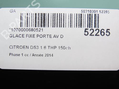 front-right-door-window-citroen-ds3-sa_-2009-2010-2011-2012-2013-2014-2015-2016-30291369 main image