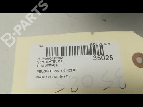 Heater blower motor PEUGEOT 207 (WA_, WC_) 1.6 HDi | BP9598932M62 