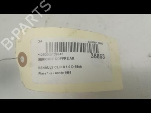 Used Tailgate lock RENAULT CLIO II (BB_, CB_) 1.9 D (B/CB0E, BB0J) (64 hp) 9599757