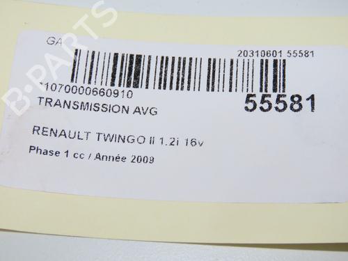 Used Left front driveshaft RENAULT TWINGO II (CN0_) 1.2 16V (CN0K, CN0V, CN0A) (76 hp) 32150741