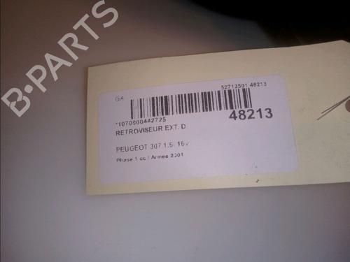 Right mirror PEUGEOT 307 (3A/C) 1.6 16V | BP15657393C27 