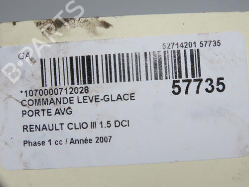 Left front window switch RENAULT CLIO III (BR0/1, CR0/1) 1.5 dCi (BR17, CR17) | BP33477589I27  - Image 7