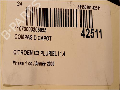 Hinge/Door check strap CITROËN C3 Pluriel (HB_) 1.4 HDi | BP14878958C146 