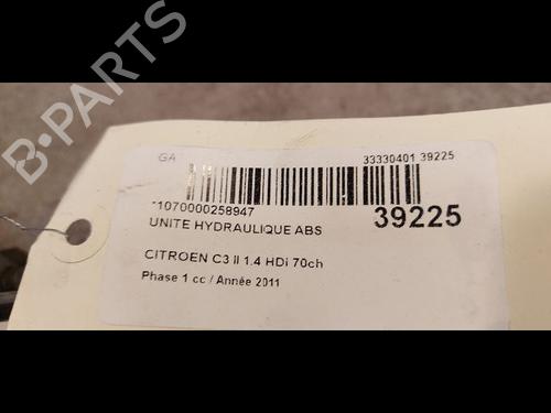 Used ABS pump CITROËN C3 II (SC_) 1.4 HDi 70 (SC8HZC, SC8HR0, SC8HP4) (68 hp) 9610817