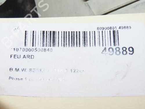 Used Right taillight BMW 1 (E87) 118 d (122 hp) 16740962