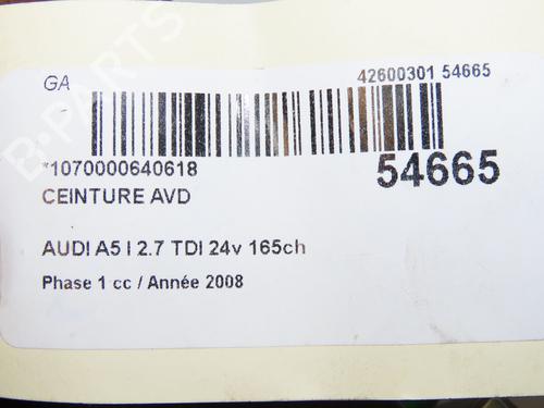 Front right seatbelt AUDI A5 (8T3) 2.7 TDI | BP31634191I25 - Image 6