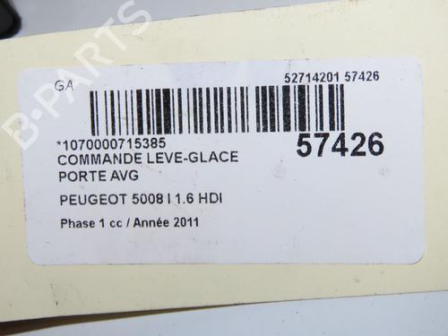 Left front window switch PEUGEOT 5008 (0U_, 0E_) 1.6 HDi | BP33417807I27  - Image 6