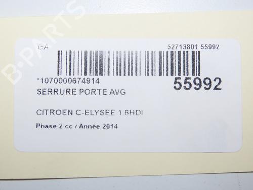 Venstre foran lås CITROËN C-ELYSEE (DD_) 1.6 HDI 92 | BP32332380C98