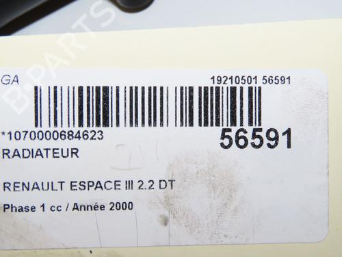 Used Water radiator RENAULT ESPACE III (JE0_) 2.2 D (114 hp) 31302694