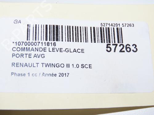 Left front window switch RENAULT TWINGO III (BCM_, BCA_) 1.0 SCe 70 (BCMB) | BP32657998I27 - Image 6