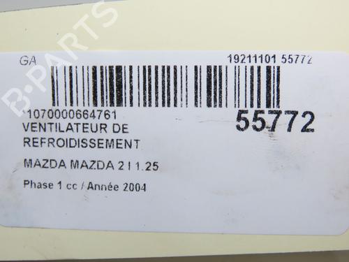 Radiator fan MAZDA 2 (DY) 1.2 (DY3W) | BP30978803M35