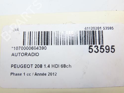 Radio PEUGEOT 208 I (CA_, CC_) 1.4 HDi | BP29345225E6 