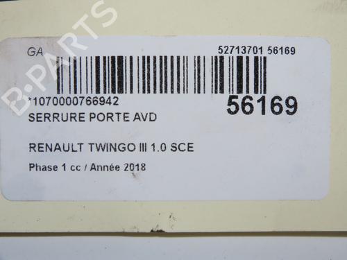 Front right lock RENAULT TWINGO III (BCM_, BCA_) 1.0 SCe 70 | BP36495183C97 - Image 7
