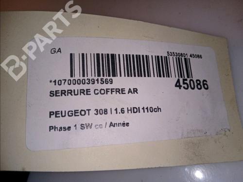 Tailgate lock PEUGEOT 308 SW I (4E_, 4H_) 1.6 HDi | BP11103787C101 