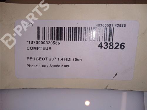 Instrument cluster PEUGEOT 207 (WA_, WC_) 1.4 HDi | BP11101303C47 