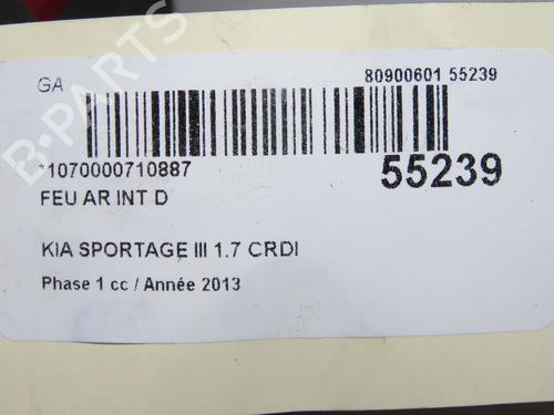 Right tailgate light KIA SPORTAGE III (SL) 1.7 CRDi | BP36367733C80  - Image 5