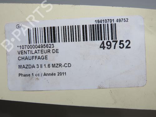 Heater blower motor MAZDA 3 (BL) 1.6 MZ-CD (BL14) | BP33417696M62  - Image 7