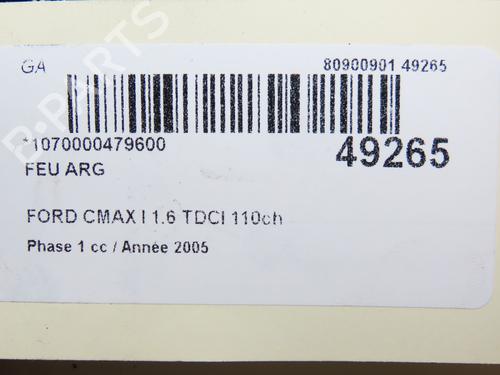 Left taillight FORD FOCUS C-MAX (DM2) 1.6 TDCi | BP20340136C34