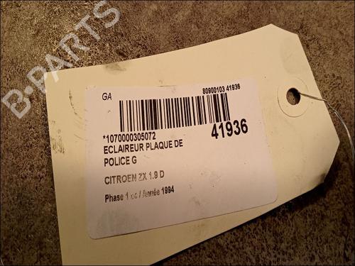 Nummerpladelys CITROËN ZX (N2) 1.9 D (68 hp) 23177820
