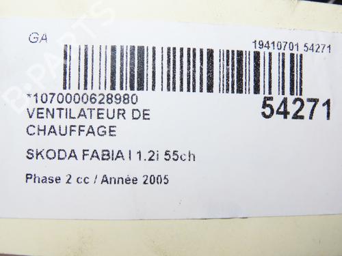 Ventilator motor SKODA FABIA I (6Y2) 1.2 | BP28829369M62 