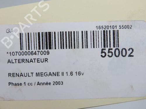 Generator RENAULT MEGANE II (BM0/1_, CM0/1_) 1.6 16V (BM0C, CM0C) (113 hp) 32377298