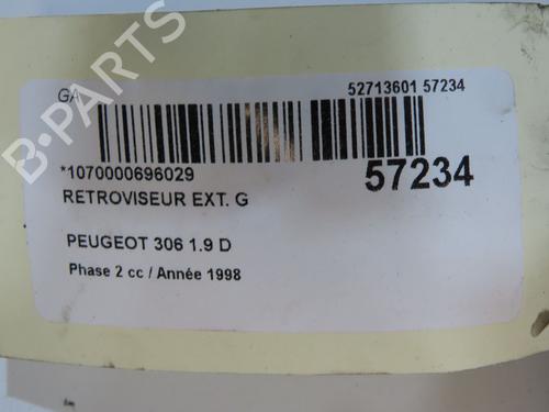 Rétroviseur gauche PEUGEOT 306 Hatchback (7A, 7C, N3, N5) 1.9 D (68 hp) 32100483