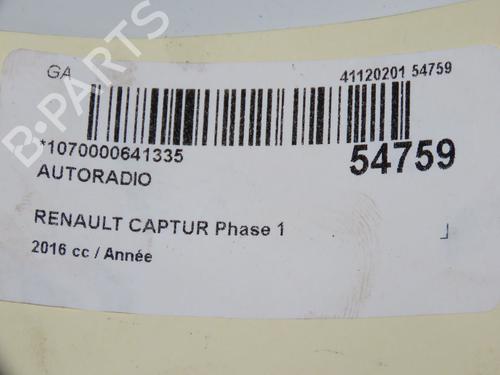 Used Radio RENAULT CAPTUR I (J5_, H5_) 1.5 dCi 90 (J5N4, J5M5, J5MW, J5M6, J5AL, J5AJ) (90 hp) 32150776
