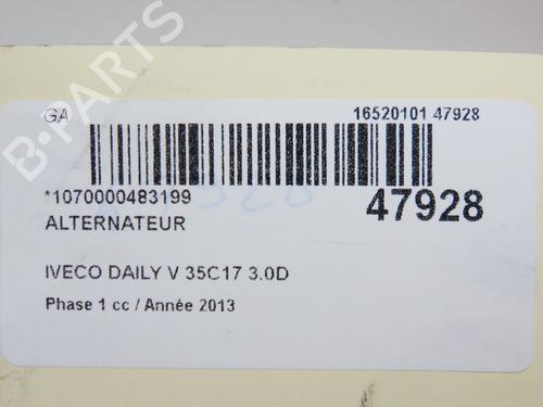 Generator IVECO DAILY V Van 35C17, 35S17, 40C17, 45C17, 50C17, 60C17, 65C17, 70C17 | BP20670214M7 