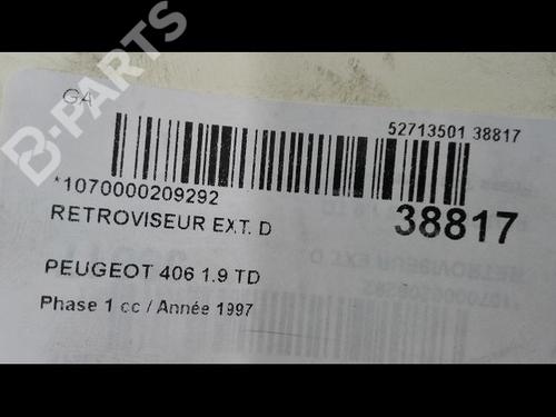 Right mirror PEUGEOT 406 (8B) 1.9 TD | BP9604508C27 