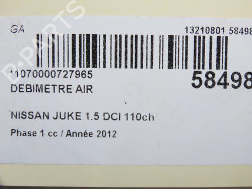 Luftmassenmesser für Luftmassenmesser NISSAN JUKE (F15) 1.5 dCi (110 hp) 36395670 36395670
