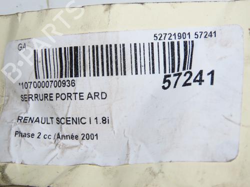 Used Rear right lock RENAULT SCÉNIC I MPV (JA0/1_, FA0_) 1.8 16V (JA12, JA1R, JA1M, JA1A) (115 hp) 31819618