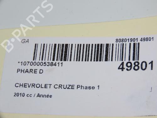 Right headlight CHEVROLET CRUZE (J300) 1.8 | BP18351499C29