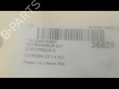 Used Right mirror CITROËN C2 (JM_) 1.4 HDi (68 hp) 9600872