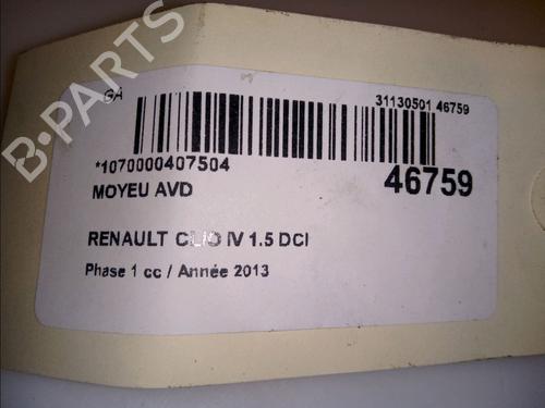 Left front steering knuckle RENAULT CLIO IV (BH_) 1.5 dCi 90 | BP14875854M25 