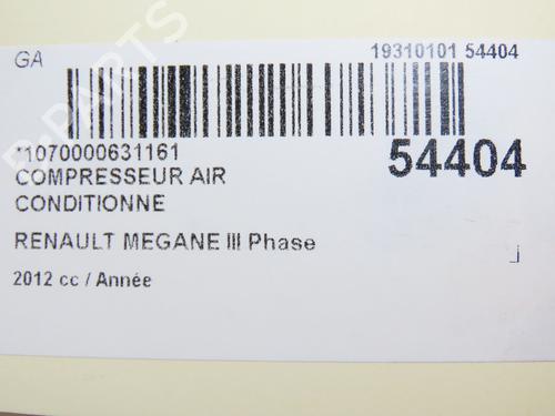 AC Kompressor RENAULT MEGANE III Hatchback (BZ0/1_, B3_) 1.5 dCi (BZ09, BZ0D, BZ1W, BZ29, BZ14) | BP27602163M34