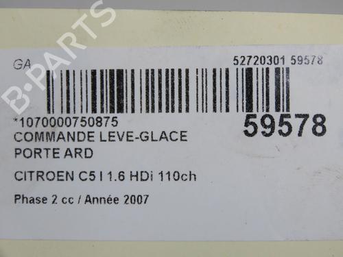 Right rear window switch CITROËN C5 II (RC_) 1.6 HDi (RC8HZB) | BP37083320I28 - Image 5