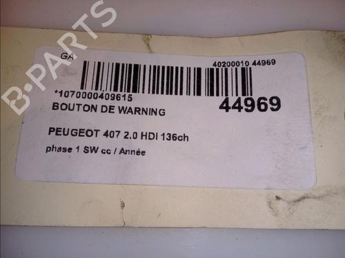 Used Warning switch Warning switch PEUGEOT 407 SW (6E_, 6D_) 2.0 HDi 135 (136 hp) 11832831 11832831
