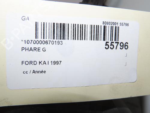 Phare gauche FORD KA (RB_) 1.3 i (60 hp) 31796668